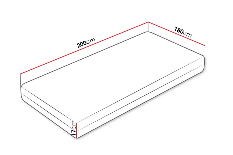 Guntorp Resårmadrass 180x200 cm - Vit - Möbler - Sovrum - Madrasser - Resårmadrass & resårbotten