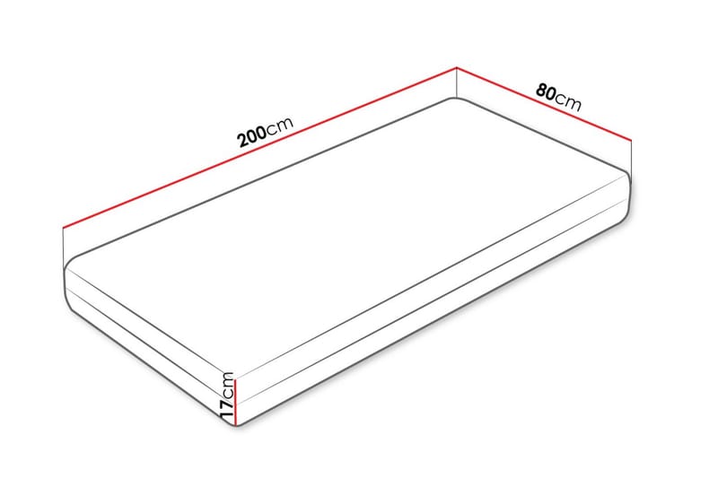 Guntorp Resårmadrass 80x200 cm - Vit - Möbler - Sovrum - Madrasser - Resårmadrass & resårbotten