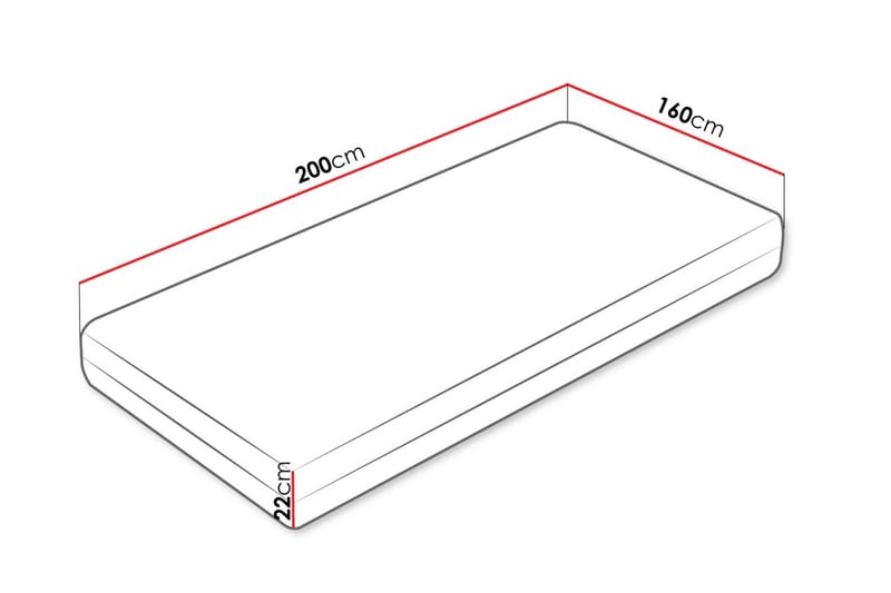 Huvudstorp Resårmadrass 160x200 cm - Vit - Möbler - Sovrum - Madrasser - Resårmadrass & resårbotten