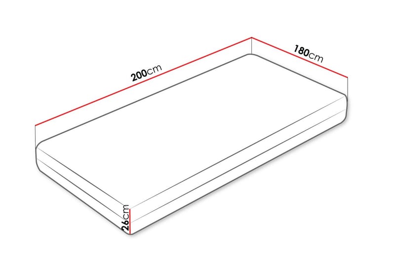 Huvudstorp Resårmadrass 180x200 cm - Vit - Möbler - Sovrum - Madrasser - Resårmadrass & resårbotten