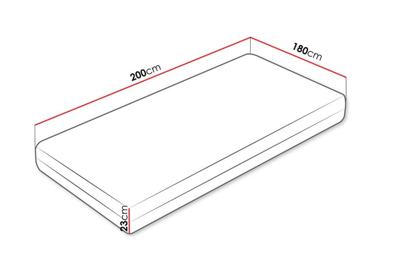 Norrbacksjö Resårmadrass 180x200 cm - Vit - Möbler - Sovrum - Madrasser - Resårmadrass & resårbotten