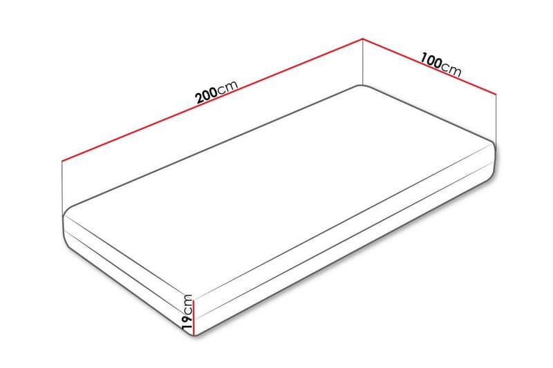 Arigna Resårmadrass 100x200 cm Vit - Möbler - Sovrum - Madrasser - Resårmadrass & resårbotten