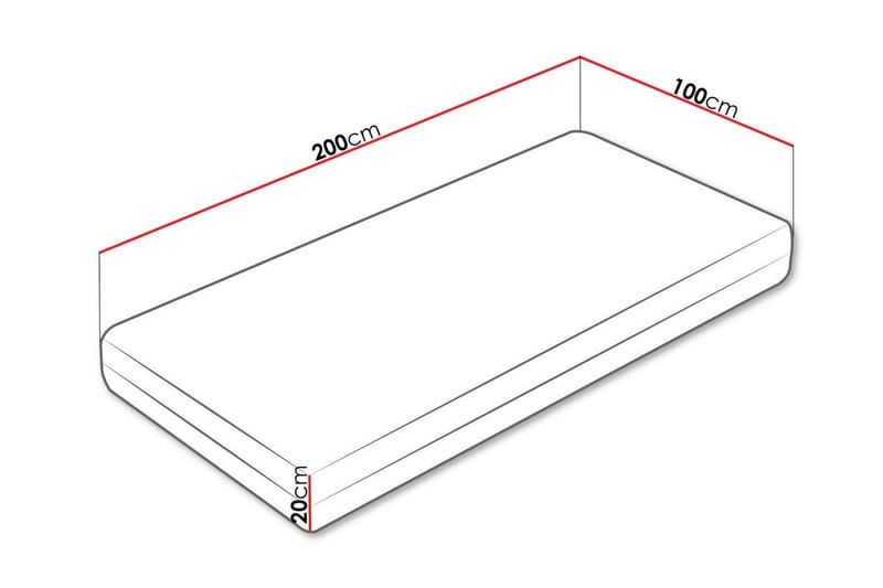 Arigna Resårmadrass 100x200 cm Vit - Möbler - Sovrum - Madrasser - Resårmadrass & resårbotten