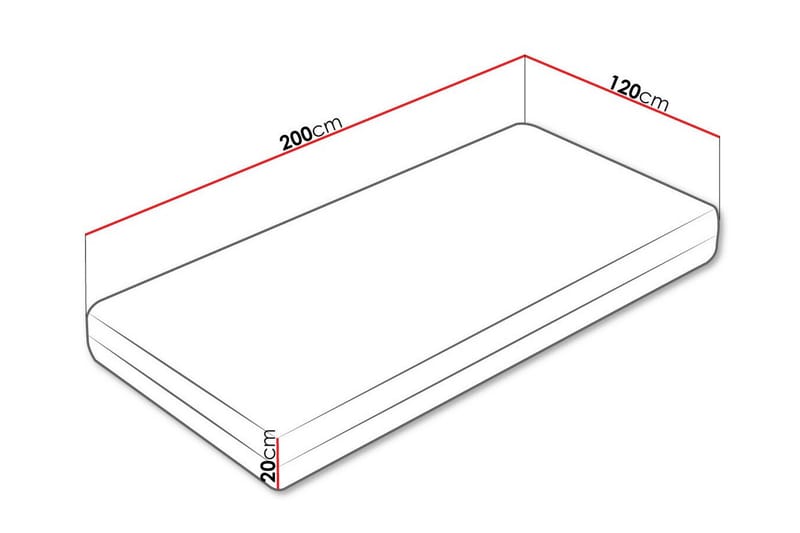 Arigna Resårmadrass 120x200 cm Vit - Möbler - Sovrum - Madrasser - Resårmadrass & resårbotten