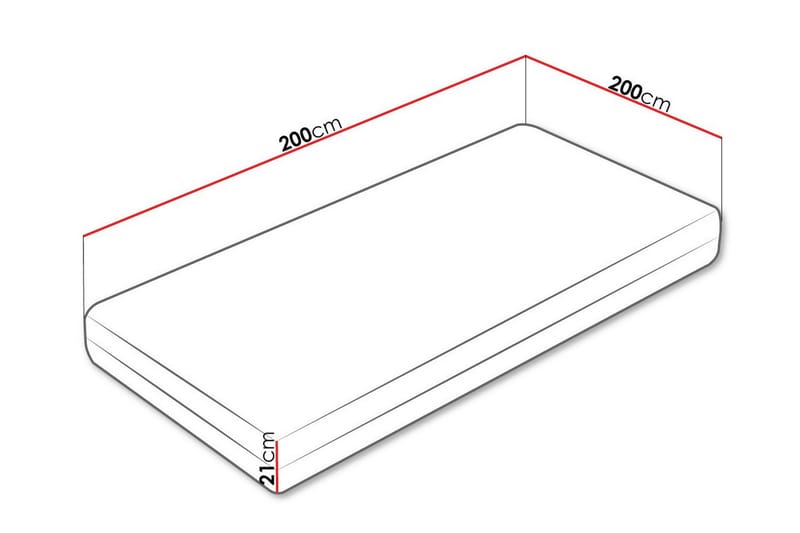 Arigna Resårmadrass 200x200 cm Vit - Möbler - Sovrum - Madrasser - Resårmadrass & resårbotten