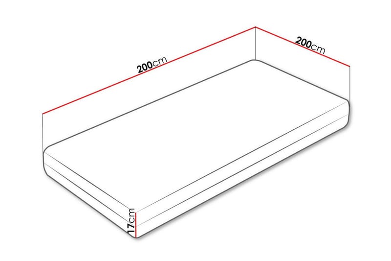 Arigna Resårmadrass 200x200 cm Vit - Möbler - Sovrum - Madrasser - Resårmadrass & resårbotten