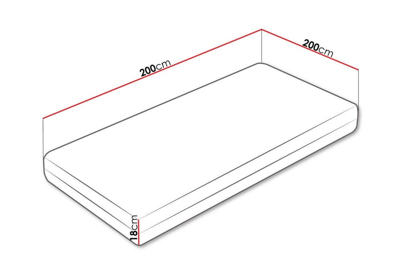 Arigna Resårmadrass 200x200 cm Vit - Möbler - Sovrum - Madrasser - Resårmadrass & resårbotten