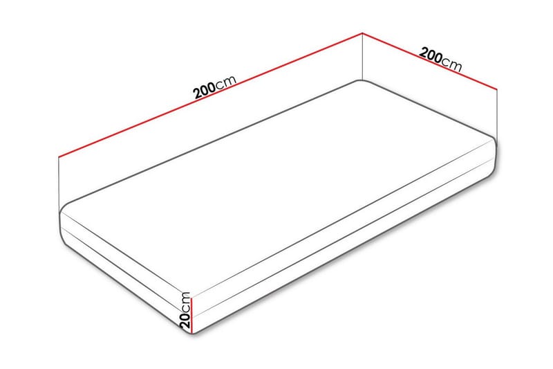 Arigna Resårmadrass 200x200 cm Vit - Möbler - Sovrum - Madrasser - Resårmadrass & resårbotten