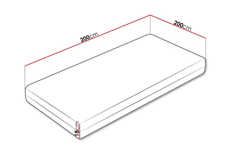 Arigna Resårmadrass 200x200 cm Vit - Möbler - Sovrum - Madrasser - Resårmadrass & resårbotten