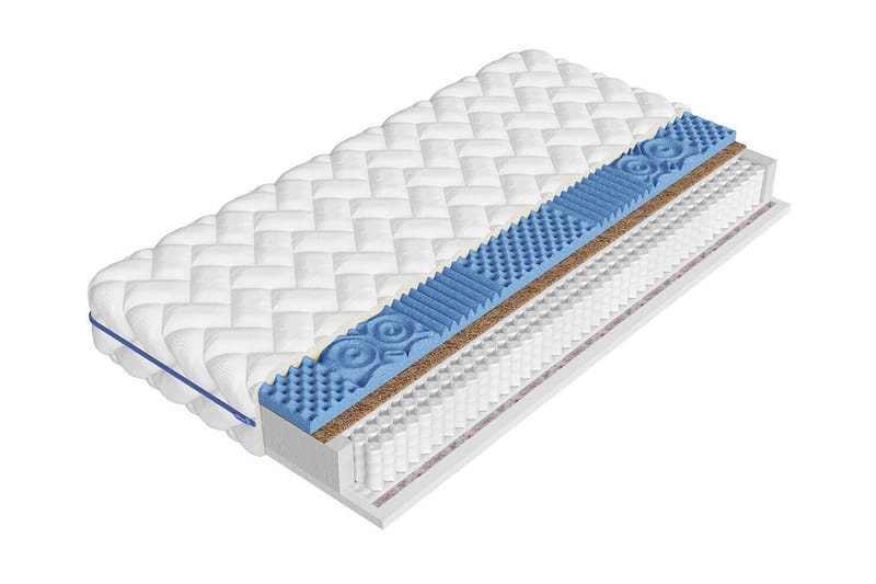 Derry Resårmadrass 200x200 cm Vit - Möbler - Sovrum - Madrasser - Resårmadrass & resårbotten