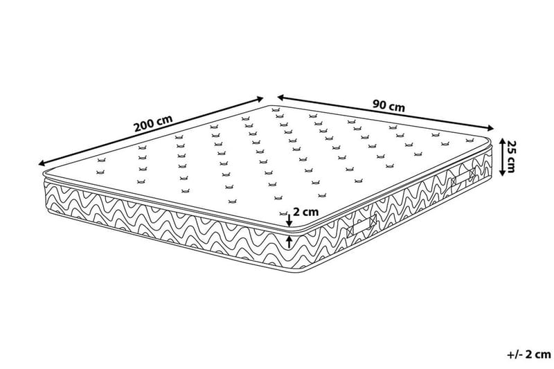 JOY Resårmadrass 90|200 cm - Grå - Möbler - Sovrum - Madrasser - Resårmadrass & resårbotten