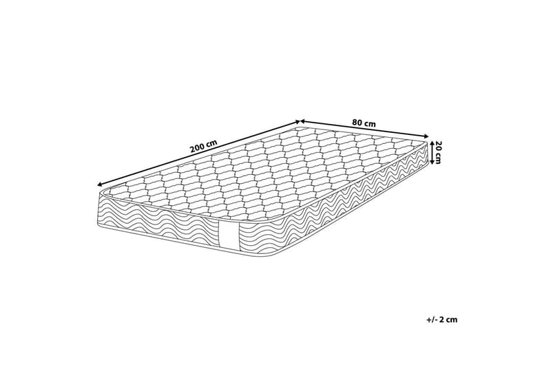 MULLET Resårmadrass Medelfast 80x200 cm Beige - Beige - Möbler - Sovrum - Madrasser - Resårmadrass & resårbotten