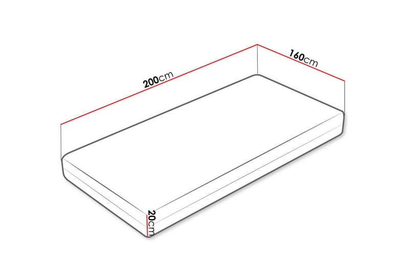 PROFI Madrass 200x160x20 cm - 160x200 - Möbler - Sovrum - Madrasser - Resårmadrass & resårbotten