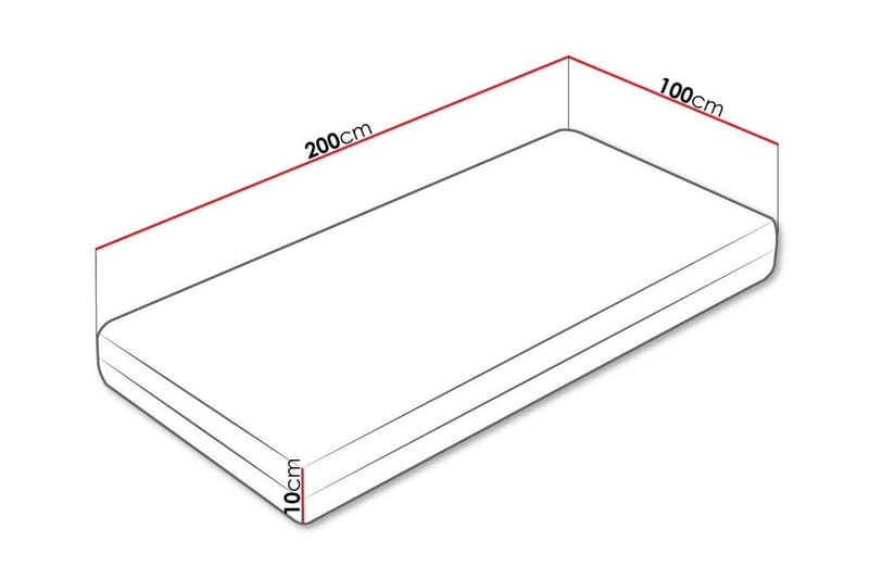 Arigna Skummadrass 100x200 cm Vit - Möbler - Sovrum - Madrasser - Skummadrasser