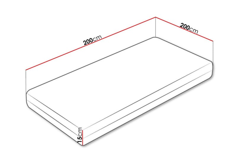 Arigna Skummadrass 200x200 cm Vit - Möbler - Sovrum - Madrasser - Skummadrasser