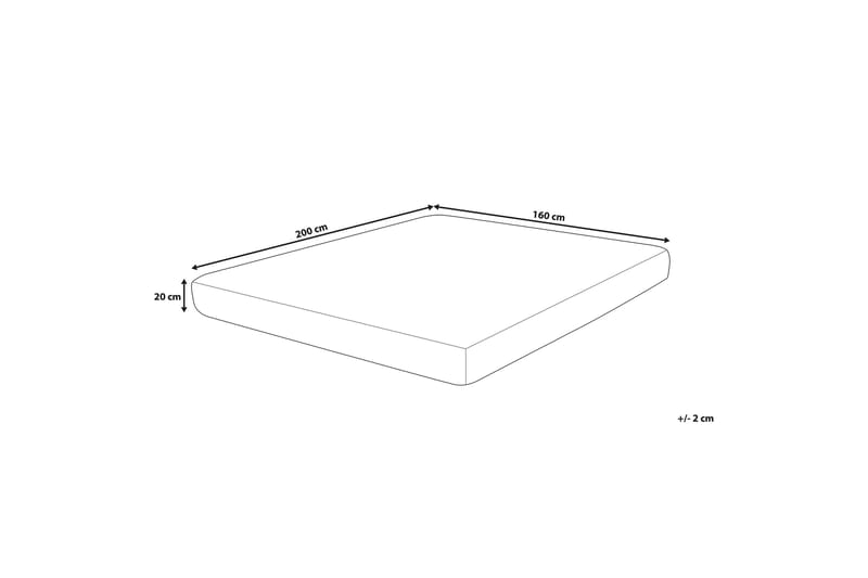 MAGOS Skummadrass 160x200x20 cm Vit - Vit - Möbler - Sovrum - Madrasser - Skummadrasser