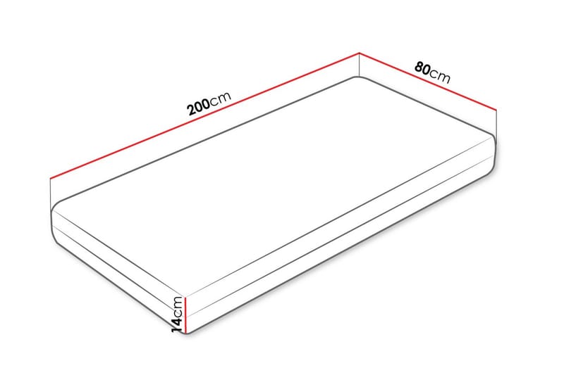 Steningsbo Resårmadrass 80x200 cm - Vit - Möbler - Sovrum - Madrasser - Resårmadrass & resårbotten