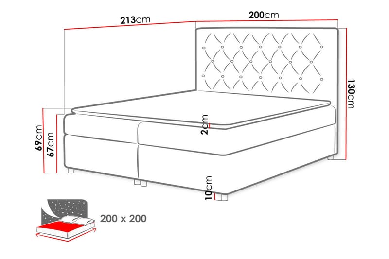 Alida Sängpaket Kontinentalsäng 200x200 cm - Grön - Möbler - Sovrum - Sängar - Komplett Sängpaket