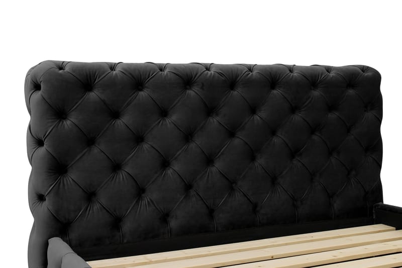 Chesterfield Komplett Sängpaket Sängram med Madrass 120x200 cm - Svart - Möbler - Sovrum - Sängar - Komplett Sängpaket