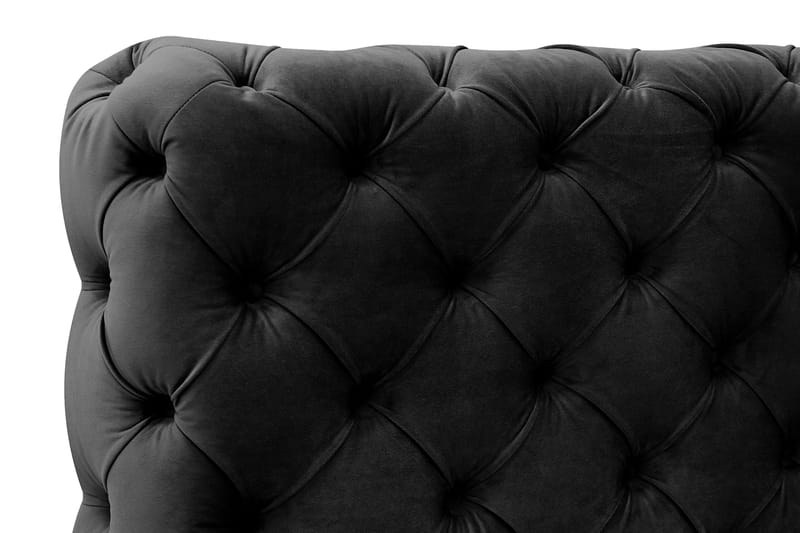 Chesterfield Komplett Sängpaket Sängram med Madrass 120x200 cm - Svart - Möbler - Sovrum - Sängar - Komplett Sängpaket