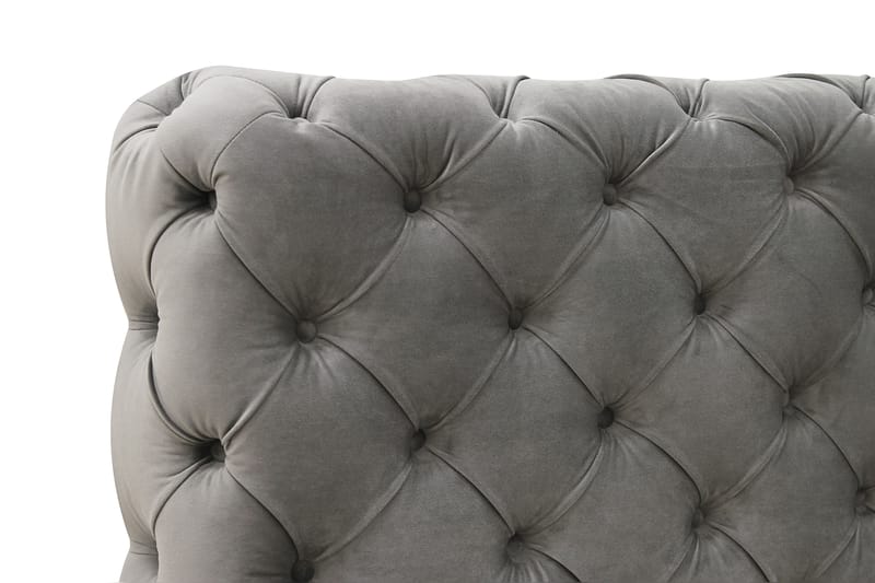 Chesterfield Komplett Sängpaket Sängram med Madrass 180x200 cm - Grå - Möbler - Sovrum - Sängar - Komplett Sängpaket