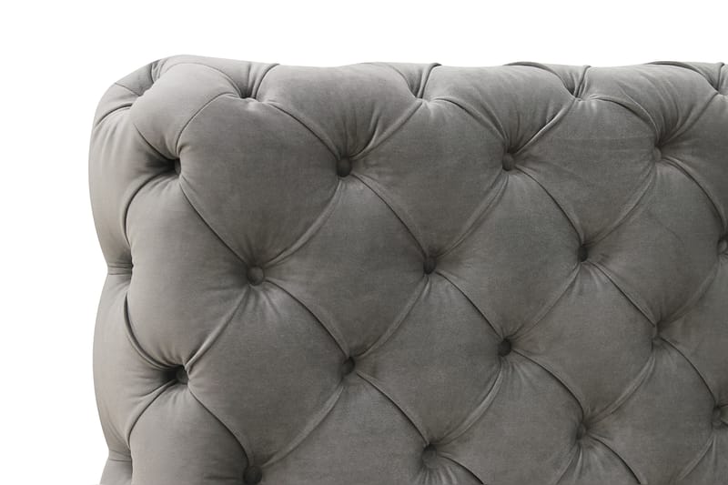 Chesterfield Komplett Sängpaket Sängram med Madrass 180x200 cm - Grå - Möbler - Sovrum - Sängar - Komplett Sängpaket