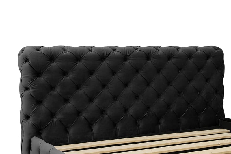 Chesterfield Komplett Sängpaket Sängram med Madrass 180x200 cm - Svart - Möbler - Sovrum - Sängar - Komplett Sängpaket