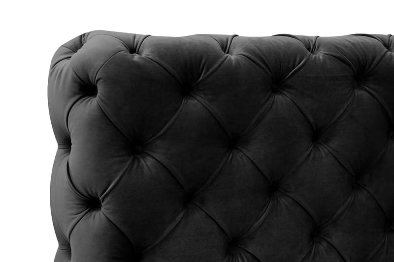 Chesterfield Komplett Sängpaket Sängram med Madrass 180x200 cm - Svart - Möbler - Sovrum - Sängar - Komplett Sängpaket