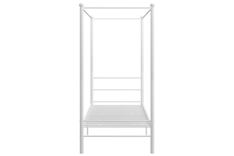 Himmelsäng vit metall 100x200 cm - Vit - Möbler - Sovrum - Sängar - Himmelsäng