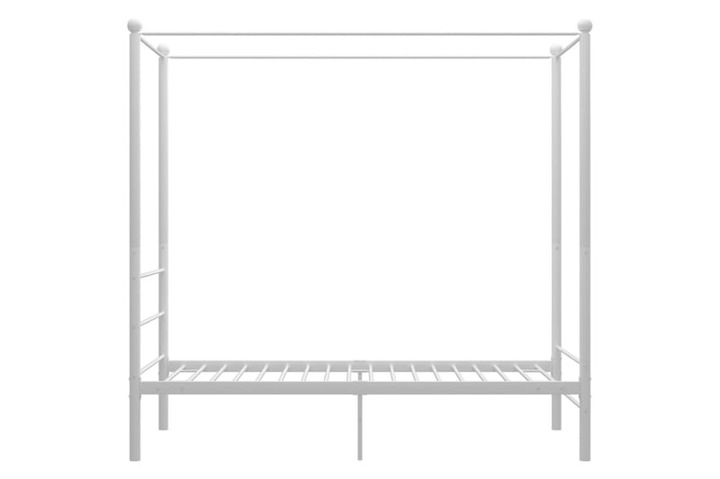 Himmelsäng vit metall 100x200 cm - Vit - Möbler - Sovrum - Sängar - Himmelsäng