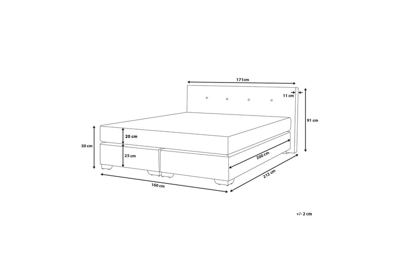 CONSUL Kontinentalsäng 160|200 cm - Möbler - Sovrum - Sängar - Kontinentalsängar