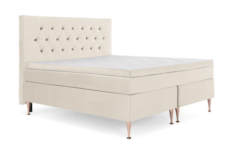 DJURSHOLM Komplett Sängpaket 180x200 Beige Sammet - Möbler - Sovrum - Sängar - Komplett Sängpaket