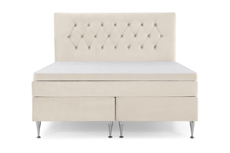 DJURSHOLM Komplett Sängpaket 180x200 Beige Sammet - Möbler - Sovrum - Sängar - Komplett Sängpaket