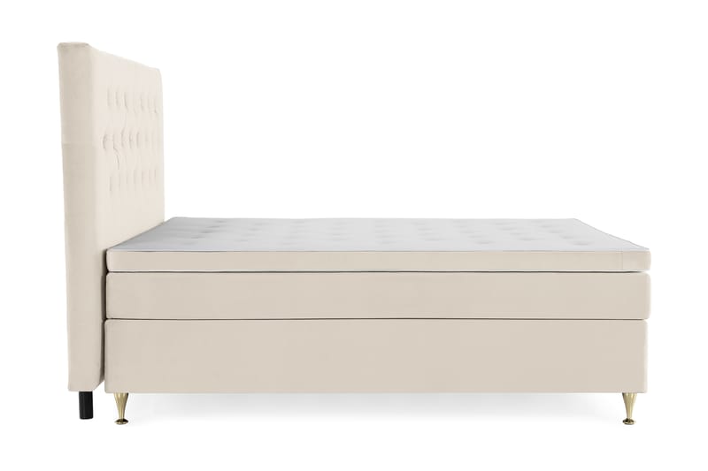 DJURSHOLM Komplett Sängpaket 210x210 Beige Sammet - Möbler - Sovrum - Sängar - Komplett Sängpaket