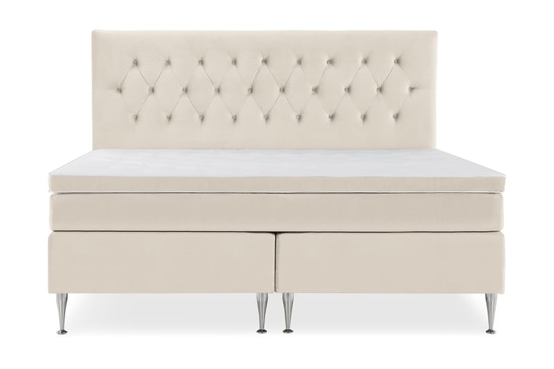 DJURSHOLM Komplett Sängpaket 210x210 Beige Sammet - Möbler - Sovrum - Sängar - Komplett Sängpaket