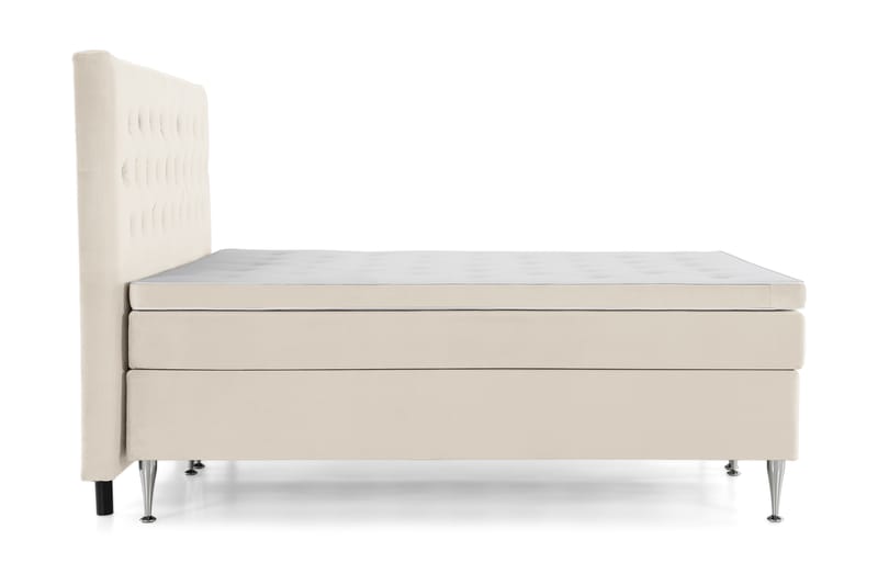 DJURSHOLM Komplett Sängpaket 210x210 Beige Sammet - Möbler - Sovrum - Sängar - Komplett Sängpaket