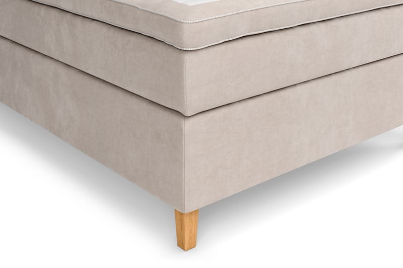 GRAND XL Kontinentalsäng 120x200 cm Beige Sammet - Möbler - Sovrum - Sängar - Komplett Sängpaket