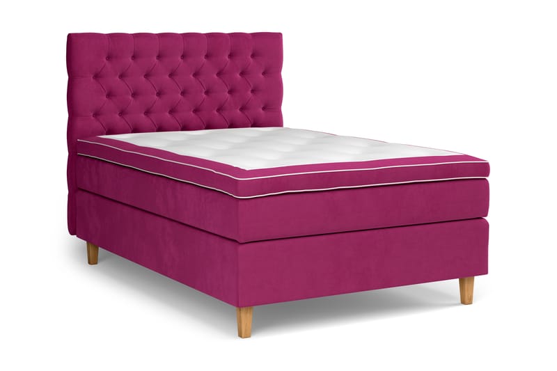 GRAND XL Kontinentalsäng 120x200 cm Rosa Sammet - Möbler - Sovrum - Sängar - Komplett Sängpaket