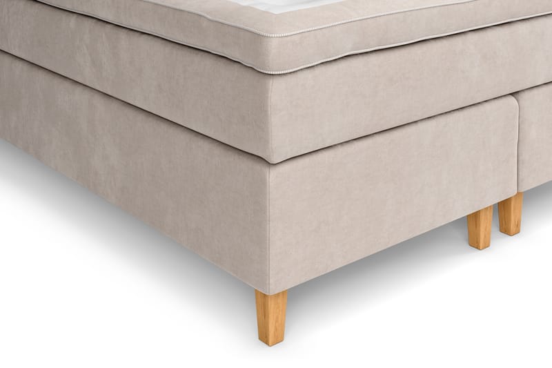 GRAND XL Kontinentalsäng 160x200 cm Beige Sammet - Möbler - Sovrum - Sängar - Komplett Sängpaket