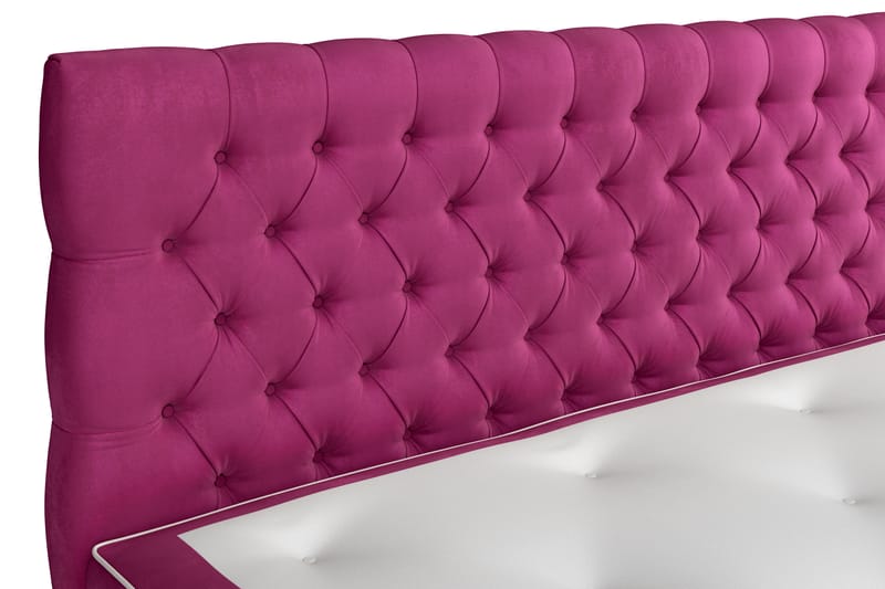 GRAND XL Kontinentalsäng 160x200 cm Rosa Sammet - Möbler - Sovrum - Sängar - Komplett Sängpaket