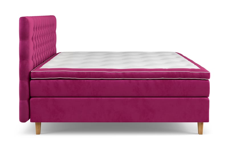 GRAND XL Kontinentalsäng 210x210 cm Rosa Sammet - Möbler - Sovrum - Sängar - Komplett Sängpaket