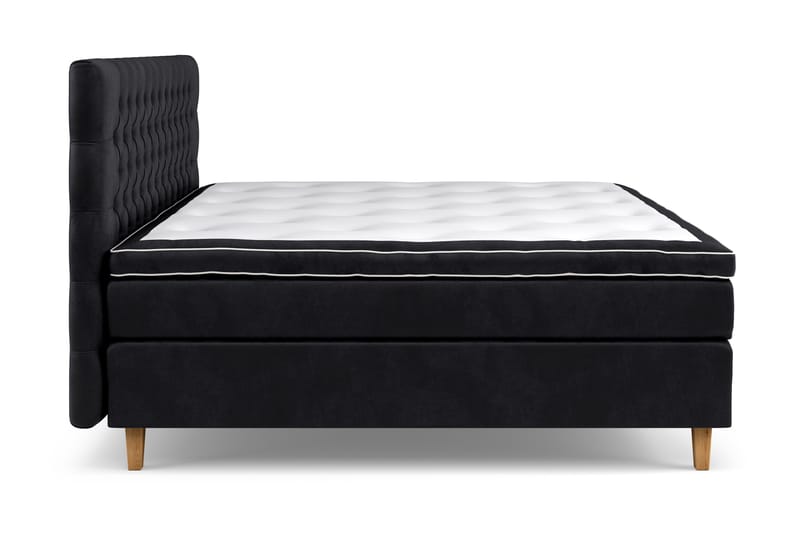 GRAND XL Kontinentalsäng 210x210 cm Svart Sammet - Möbler - Sovrum - Sängar - Komplett Sängpaket