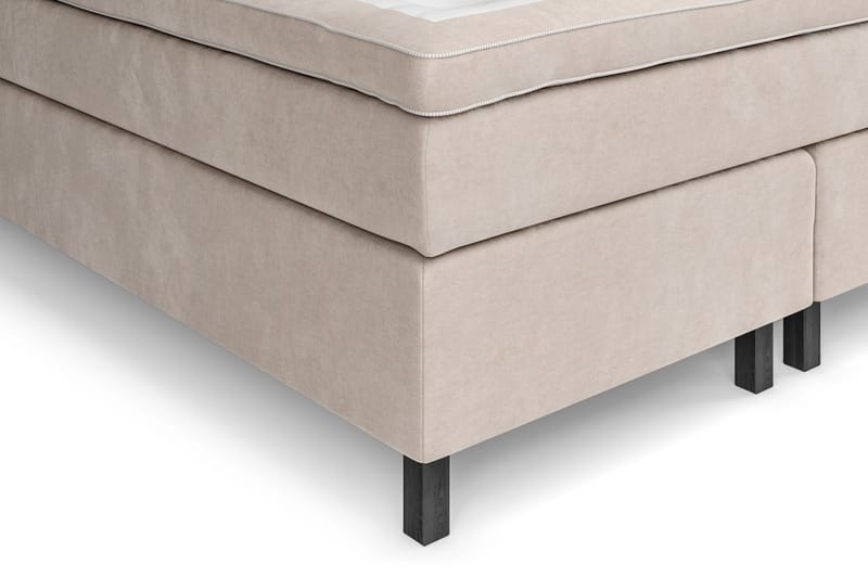 GRAND XL Sängpaket 160x200 cm Beige Sammet - Möbler - Sovrum - Sängar - Kontinentalsängar