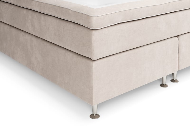 GRAND XL Sängpaket 160x200 cm Beige Sammet - Möbler - Sovrum - Sängar - Komplett Sängpaket