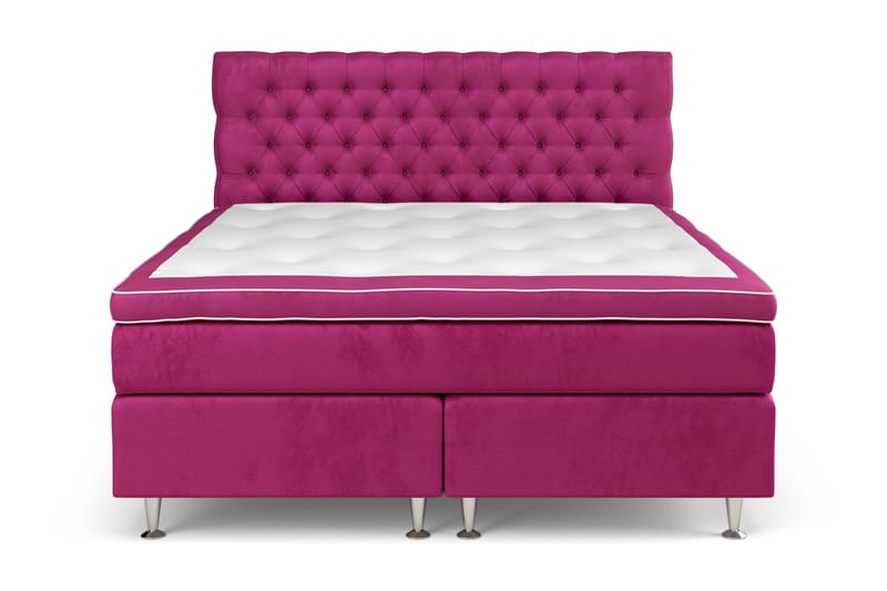 GRAND XL Sängpaket 160x200 cm Rosa Sammet - Möbler - Sovrum - Sängar - Komplett Sängpaket