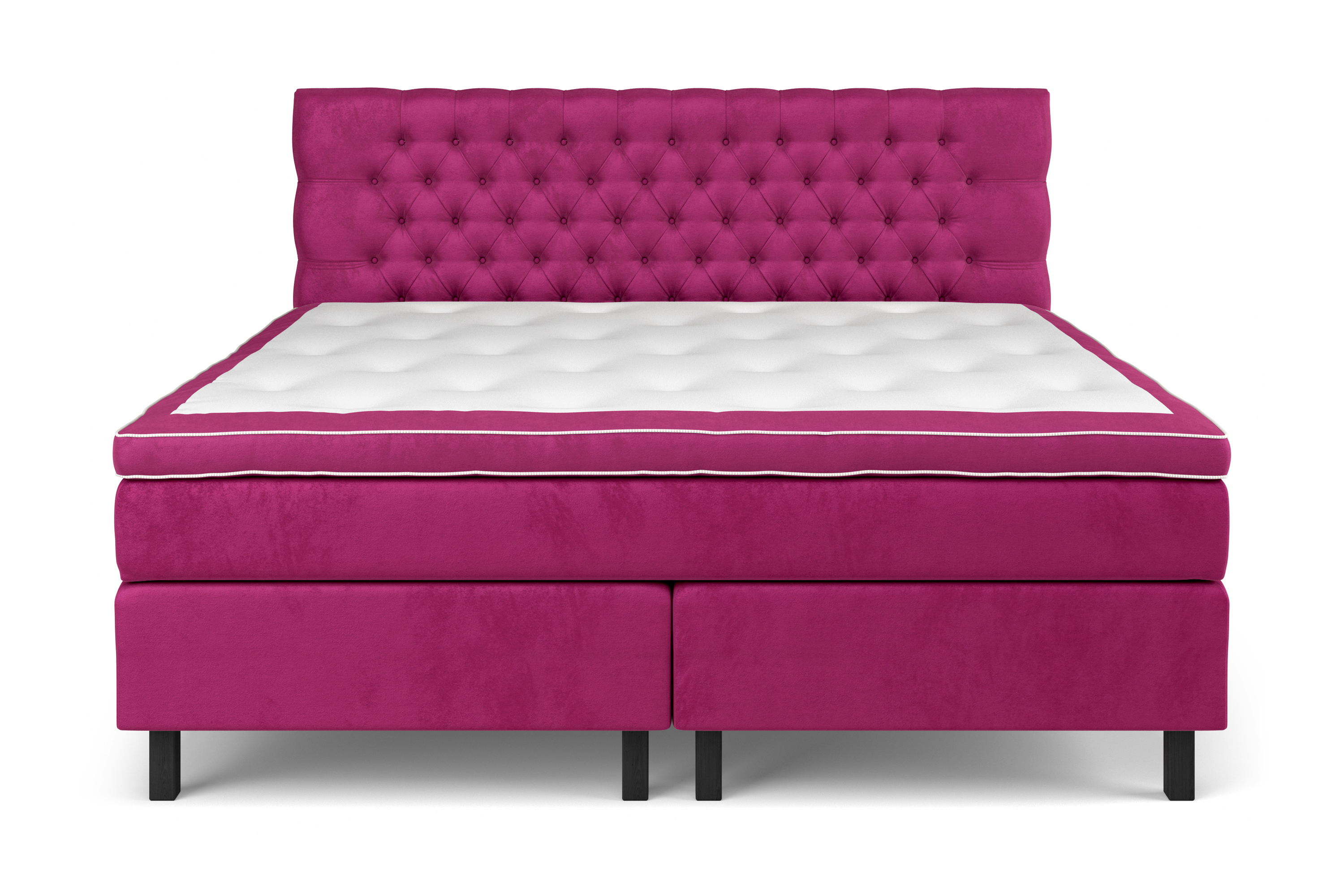 GRAND XL Sängpaket 210×210 cm Rosa Sammet –