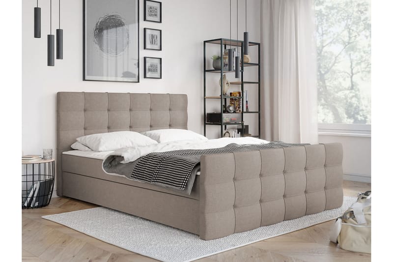 KARST Kontinentalsäng 160x210 cm - Beige - Möbler - Sovrum - Sängar - Kontinentalsängar