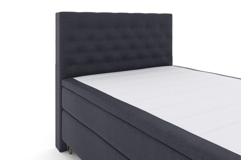 LEXI No 5 Sängpaket 160 Fast Latex - Blå/Metall V-form - Komplett Sängpaket - Kontinentalsängar