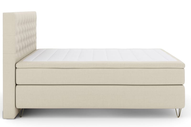 LEXI No 5 Sängpaket 210x210 Fast Latex - Beige/Metall V-form - Möbler - Sovrum - Sängar - Komplett Sängpaket