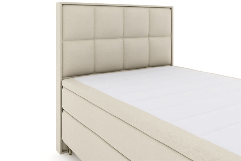 LEXI No 6 Sängpaket 140 F/M Memory/Pocket - Beige/Metall V-form - Möbler - Sovrum - Sängar - Komplett Sängpaket